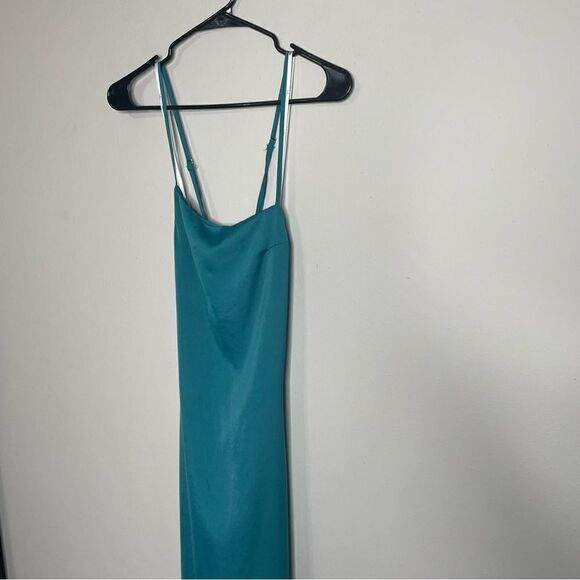 Revolve LULUS Power of Chic Tie Back Satin Evening Midi Dress - Picture 6 of 12